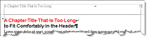 The result of using a StyleRef field in the document header