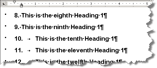 Automatic Numbering Of Headings In Word 2007